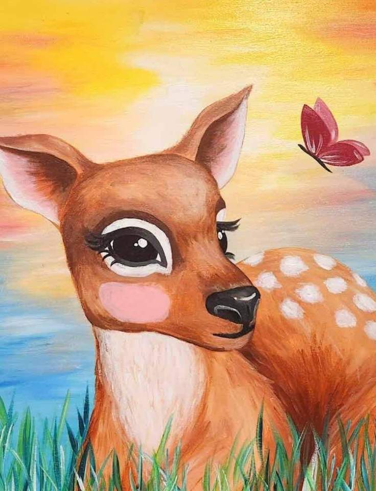 Oh-Deer Painting on Canvas project, featured this term at Chroma Club